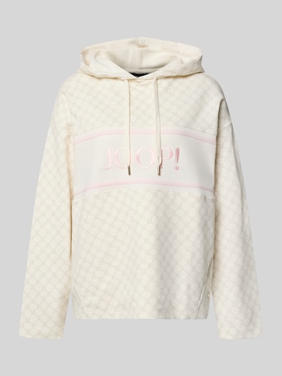 Produktfoto, Hoodie mit Label-Stitching Modell 'Tareli' von JOOP!, mieszanka bawełny, krój relaxed fit, wzór z logo, wyhaftowane logo