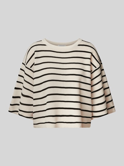 VILLA SOPHIE Cropped Strickpullover mit 3/4-Ärmel Modell 'NURIA' Offwhite 2