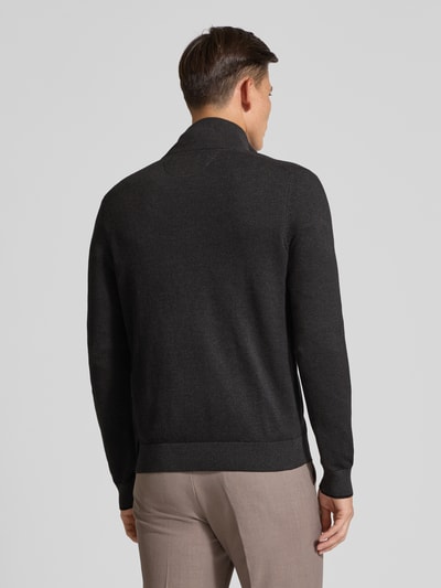 Lerros Strickjacke mit Stehkragen Anthrazit 5