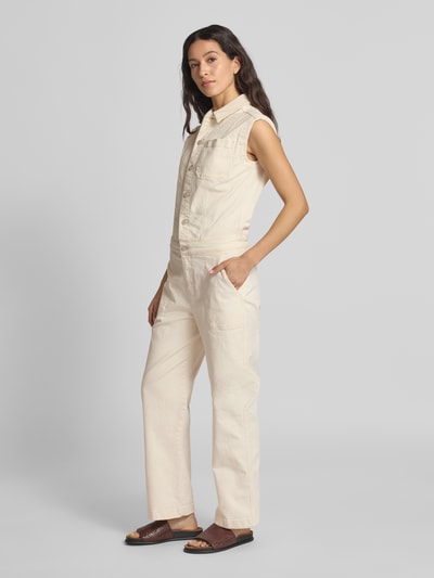 OPUS Jumpsuit met knoopsluiting, model 'Malvie' Zand - 1