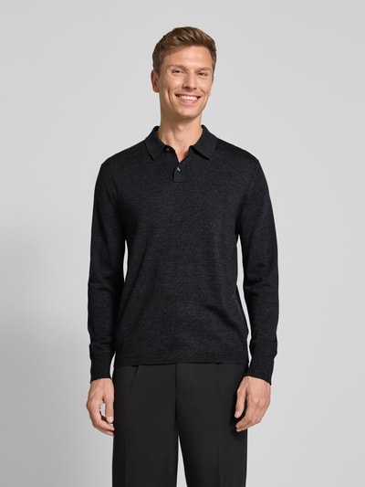 CK Calvin Klein Gebreide pullover met polokraag Antraciet gemêleerd - 4