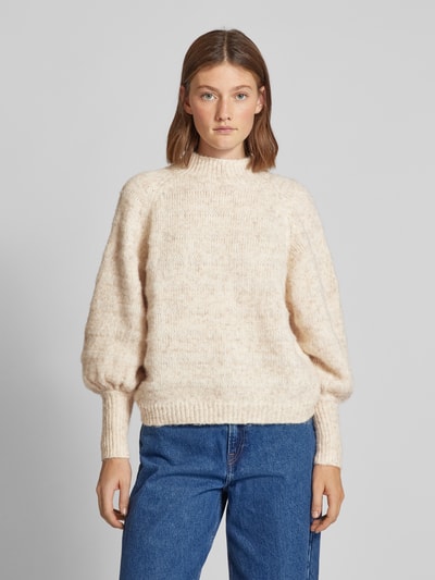 Only Heerlijk zachte pullover met ronde hals, model 'CELINA' Ecru - 4