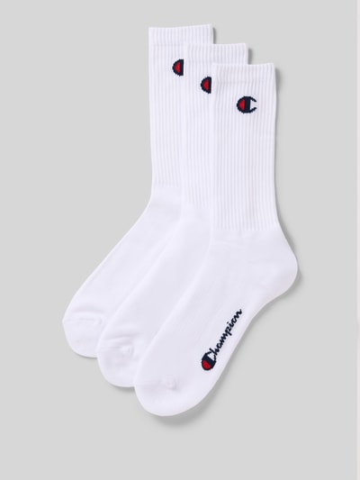 Champion Socken mit Label-Detail im 3er-Pack Modell 'Crew Socks' Weiss 1