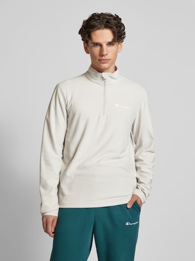 CHAMPION Fleecepullover mit Label-Stitching Sand 4