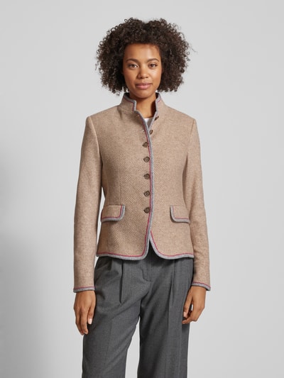 WHITE LABEL Blazer aus Woll-Mix mit Stehkragen Sand 4