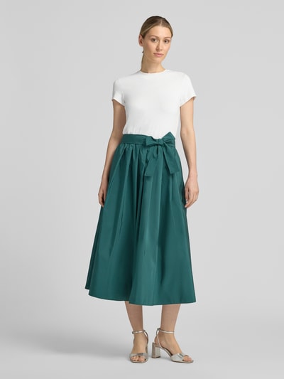 Weekend Max Mara Ausgestellter Midi-Rock mit Baumwoll-Anteil Modell 'ALPACA' Dunkelgruen 1