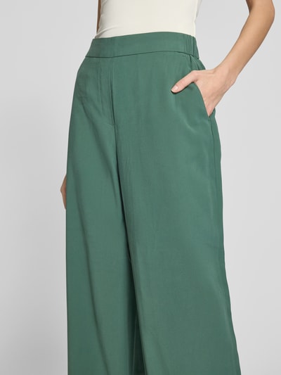 Jake*s Collection Stoffhose aus Viskose-Mix mit elastischem Bund Dunkelgruen 3