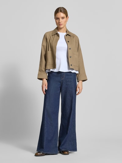 VERO MODA Shaped Fit T-Shirt mit Viskose-Anteil Modell 'ABBY' Weiss 1