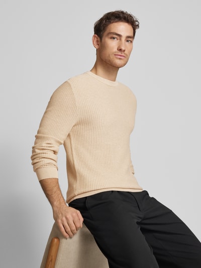 MCNEAL Strickpullover mit Strukturmuster Beige Melange 3