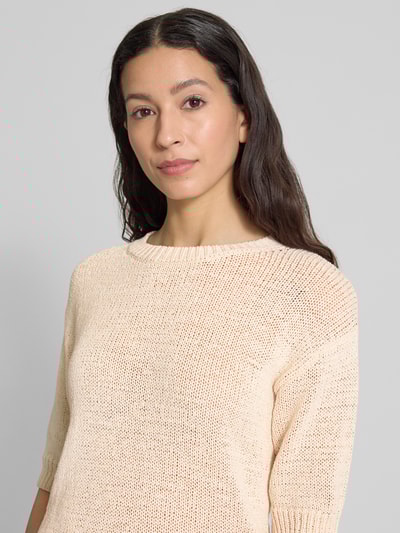 s.Oliver RED LABEL Relaxed Fit Strickpullover aus Baumwoll-Mix Beige 3