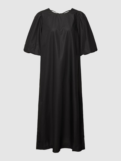 FREE/QUENT Sukienka midi z bufiastymi rękawami model ‘Bamela’ Czarny 2