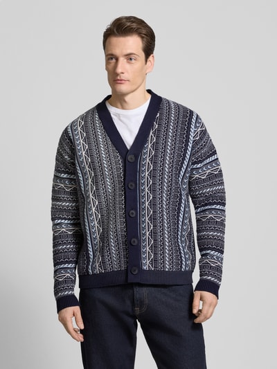 Drykorn Strickjacke mit Knopfleiste Modell 'Nadir' Dunkelblau 4