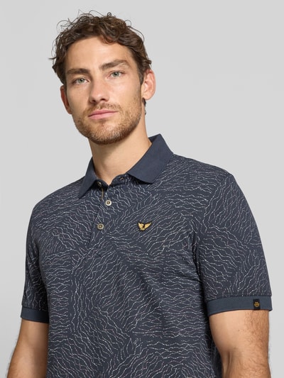 PME Legend Regular Fit Poloshirt aus reiner Baumwolle mit Label-Stitching Marine 3