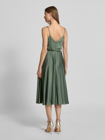 Jake*s Cocktail Knielanges Cocktailkleid mit Wasserfall-Ausschnitt Gruen 5