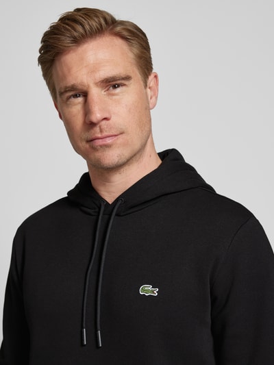 Lacoste Hoodie mit Logo-Stitching Black 3