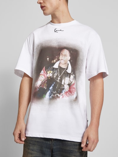 KARL KANI Oversized T-Shirt mit Motiv-Print Weiss 3