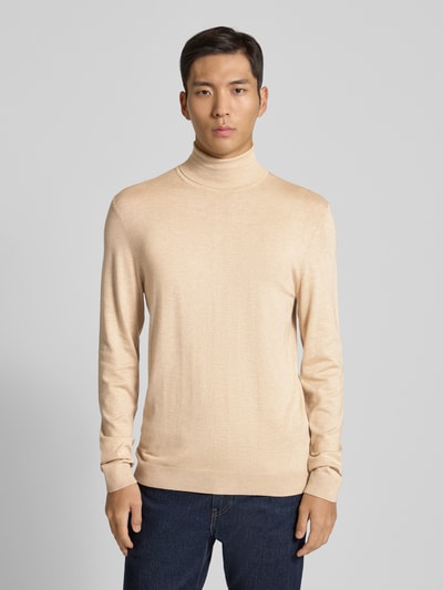 MCNEAL Rollkragenpullover aus Viskose-Mix Sand Melange 4