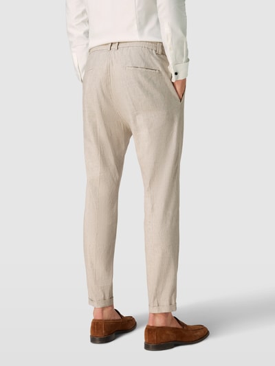 Cinque Pantalon met logodetail Zand - 5