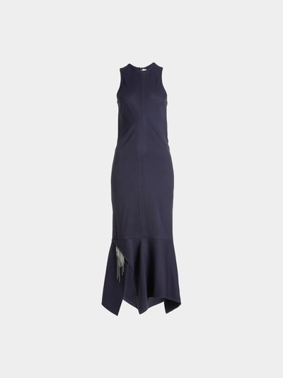 Victoria Beckham Abendkleid mit Racer Back Marine 1