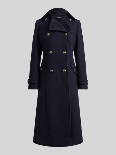 Lauren Ralph Lauren Wollmantel mit goldfarbenen Zierknöpfen Marine 2