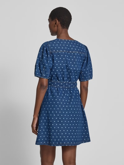 YAS Mini-jeansjurk met strikceintuur, model 'PRIKKA' Jeansblauw - 5