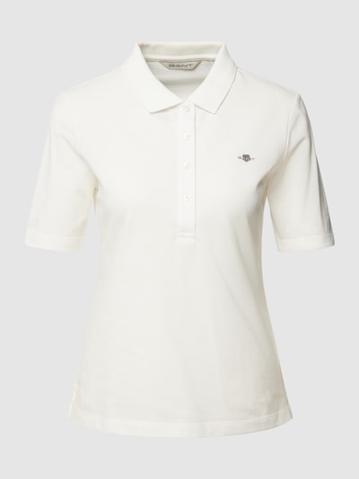 Gant Poloshirt aus Baumwolle mit Label-Detail Ecru 2