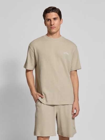 WOODBIRD T-Shirt mit Strukturmuster Modell 'Baine' Taupe 5
