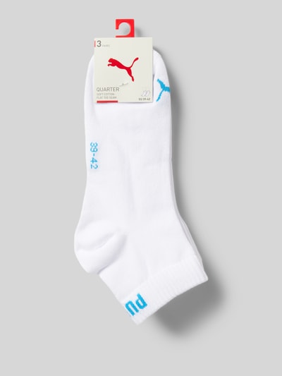 Puma Sneakersocken mit Label-Print im 3er-Pack Weiss 3