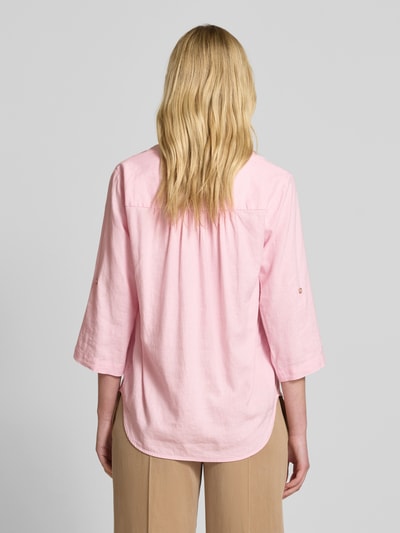 s.Oliver RED LABEL Regular Fit Blusentop aus Leinen-Viskose-Mix Rosa 5