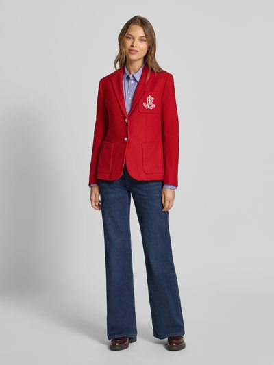 Lauren Ralph Lauren Blazer mit Reverskragen Modell 'ANFISA' Rot 1