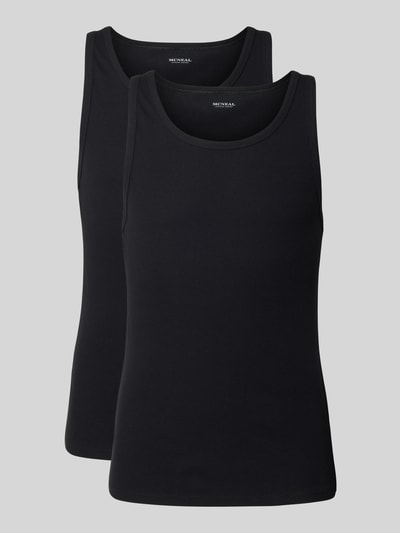 MCNEAL Tanktop in riblook met ronde hals Zwart - 1