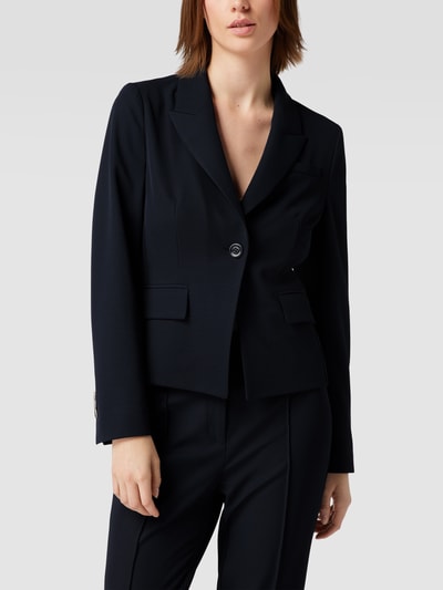 BOSS Black Women Blazer met labelapplicatie, model 'Jasola' Marineblauw - 4