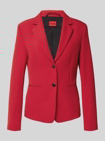 HUGO Żakiet o kroju shaped fit z zapięciem na dwa guziki model ‘AGONIA’ Czerwony 2