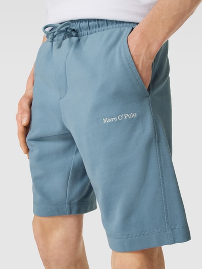 Marc O'Polo Sweatshorts mit Label-Stitching Blau 3