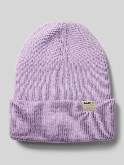 Barts Czapka beanie z detalem z logo model ‘KINABALU’ Jasnofioletowy 1