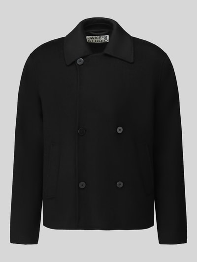 Jake*s Studio Men Regular Fit Blouson aus Woll-Mix Black 1