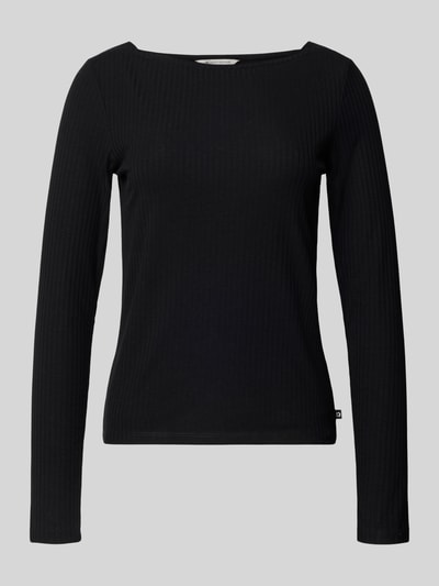 Tom Tailor Denim Slim Fit Langarmshirt aus Viskose-Mix Black 2