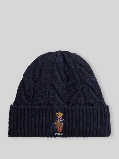 Polo Ralph Lauren Czapka dzianinowa z mieszanki wełny model 'F26 BR BEANI' Granatowy 1