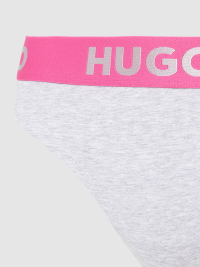 HUGO String mit elastischem Logo-Bund Hellgrau Melange 2