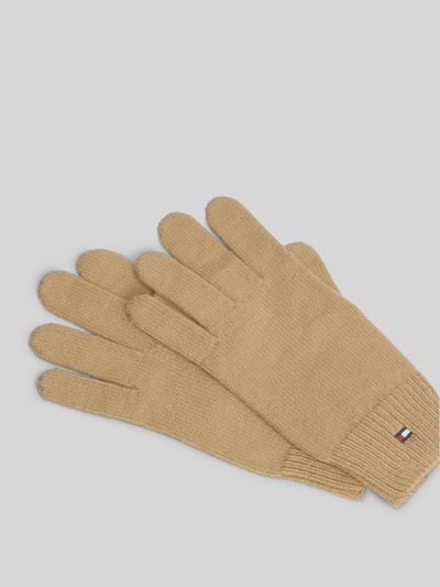 Tommy Hilfiger Handschuhe aus Baumwoll-Mix mit Woll-Anteil Beige 3