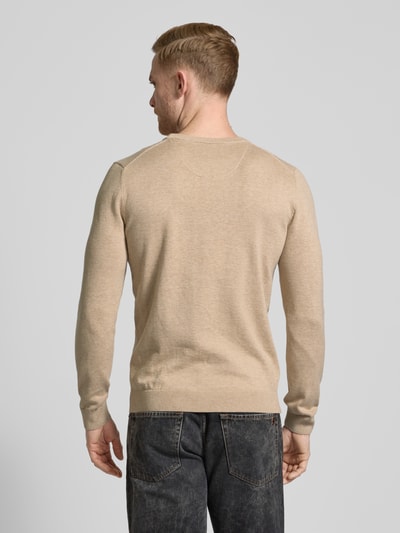 s.Oliver RED LABEL Regular fit gebreide pullover van zuiver katoen Beige - 5