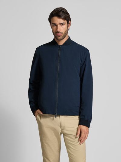 BOSS Regular Fit Blouson mit feiner Struktur Modell 'HANRY' Marine 4