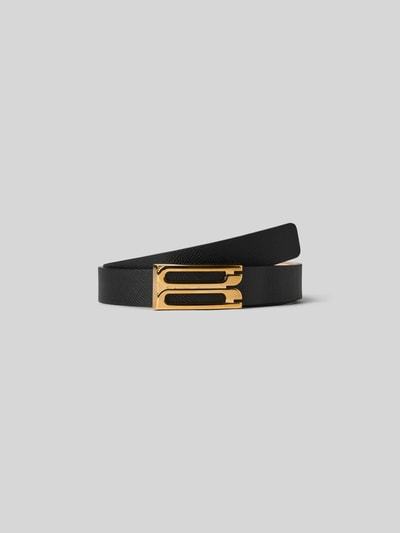 Victoria Beckham Schmaler Gürtel mit Schlangenmuster Black 2