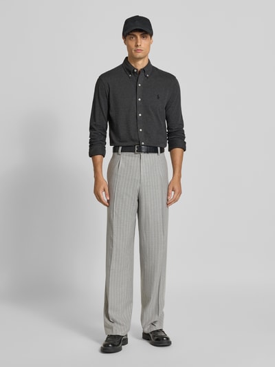 Polo Ralph Lauren Regular Fit Freizeithemd mit Button-Down-Kragen Anthrazit 1