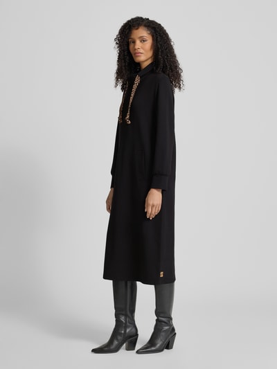 Marc Cain Relaxed Fit Midikleid mit Eingrifftaschen Black 1