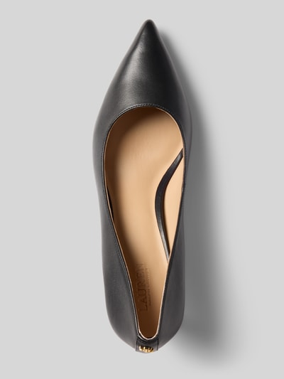Lauren Ralph Lauren Czółenka skórzane na szpilce model ‘ADRIENNE’ Czarny 3