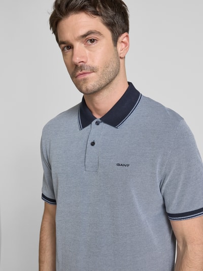 Gant Regular Fit Poloshirt mit Label-Stitching Modell 'OXFORD' Dunkelblau 3