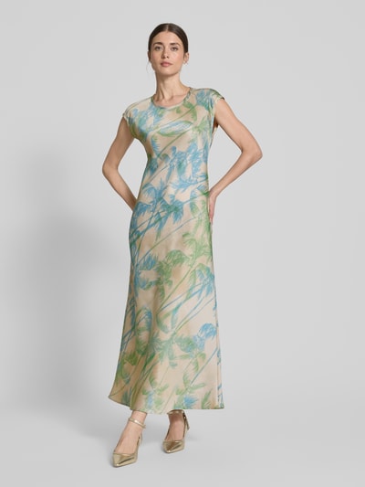 MAX&Co. Długa sukienka z krótkim rękawem model ‘APUANIA’ Piaskowy 1