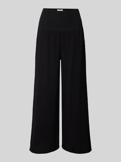 Apricot Wide leg stoffen broek in kreuklook Zwart - 2