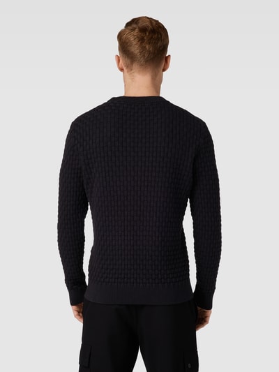 HUGO Gebreide pullover met ronde hals, model 'Stubon' Zwart - 5